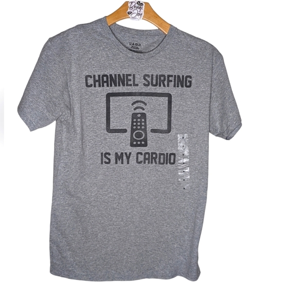 Channel surfing is my Cardio short sleeve graphic T-shirt - Picture 1 of 6